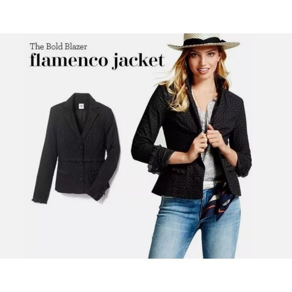 Cabi Flamenco Eyelet Blazer Jacket Size 6 - Picture 1 of 11